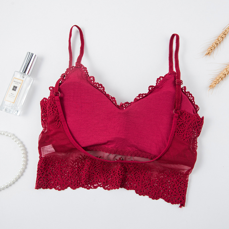 Sheer Bra Lace - シームレススポーツブラ,下着,レースバック