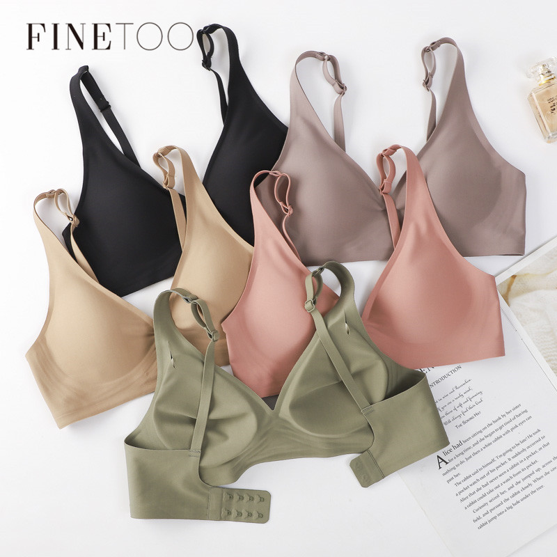 Mastectomy Bra Pocket - Finetoo ソフトワイヤレスブラジャー女性ディープ V ブラジャーセクシーな Bralette パッド入りブラジャー