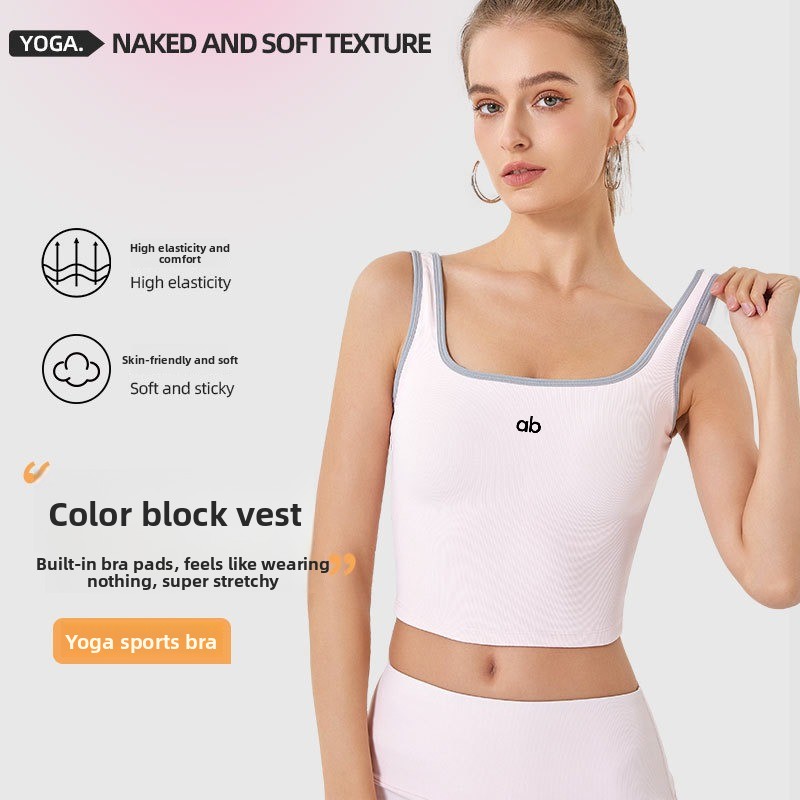 Plunge Bra Push Up - 女性用サマーリブヨガタンクトップ、内蔵パッド付きストラップ、耐衝撃性プッシュアップスポーツブラ、ジム、ピラティス、ワークアウト、アクティブウェア用