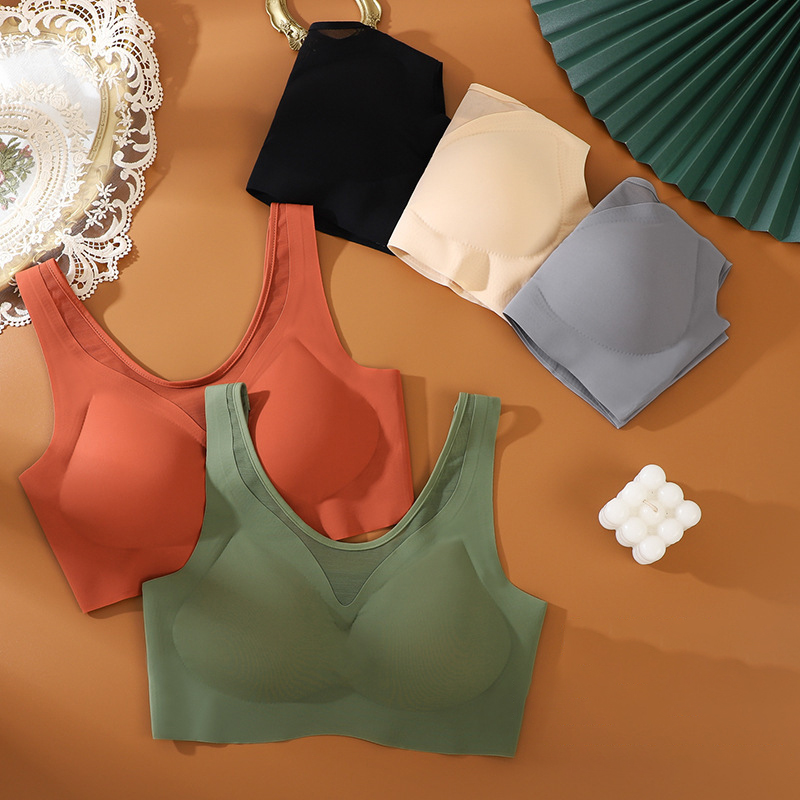 1 個の女性のブラジャー痕跡通気性ブラジャーなし鋼リング通気 - Mastectomy Bra Pocket のレビューと価格