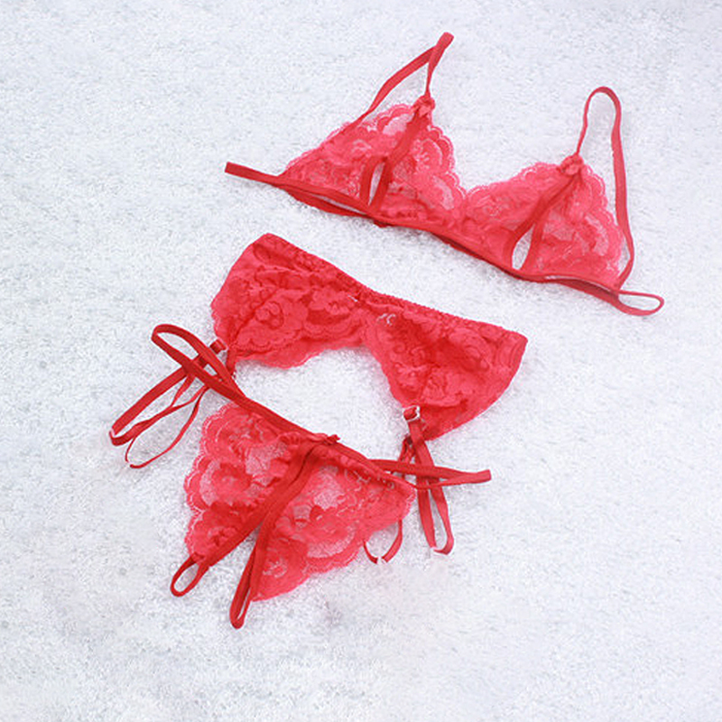 1セットの女性用レースランジェリー、スリングオープンプッシュ - Sheer Mesh Bra のレビューと価格