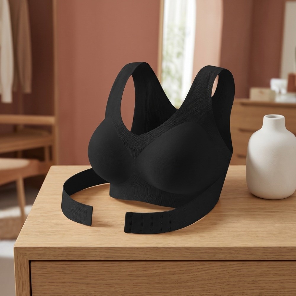 姿勢矯正シームレスプッシュアップブラクロスバック耐衝撃ギャザ - Plunge Bra Push Up のレビューと価格
