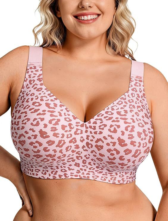 プラスサイズ ワイヤレス ジェリーブラ レディース サポート - Plunge Bra Push Up のレビューと価格
