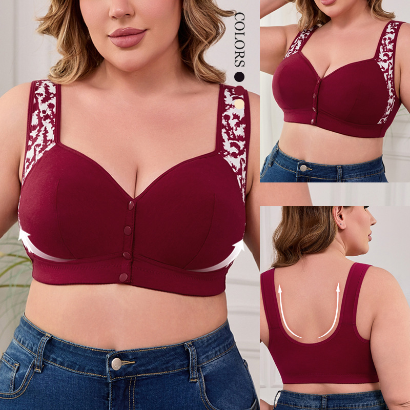 XL-7XL プラスサイズ フロントバックルブラジャー レデ - Wirefree Bra Comfort のレビューと価格
